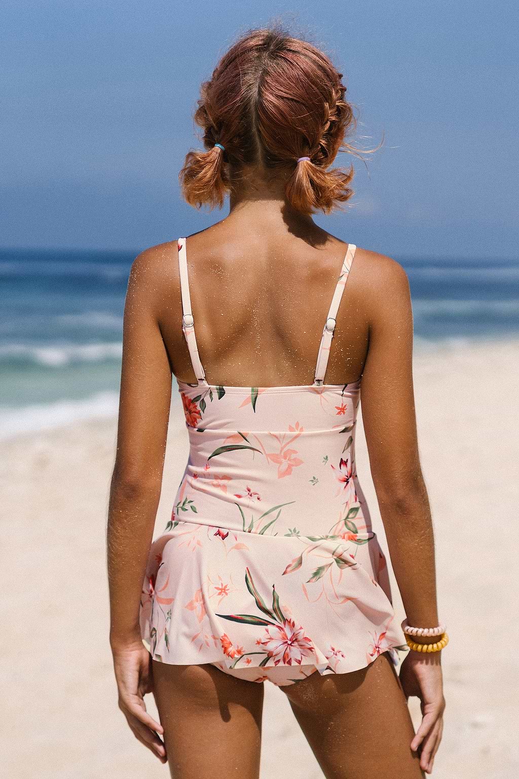 Girls Spring Breath Garden Smocked Swim Dress