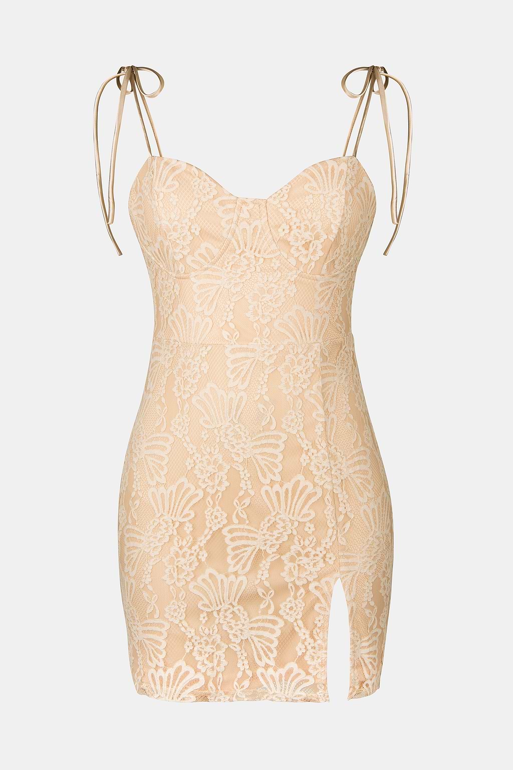 Beach Wedding Devotion Lace Sweetheart Neck Dress