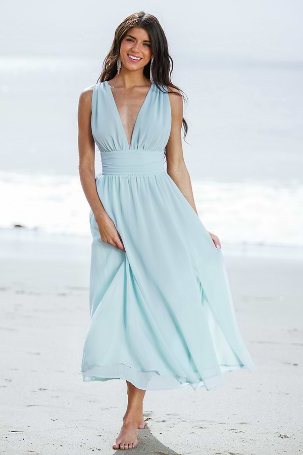 princess polly baby blue dress Black Bridesmaid Dresses main image 0