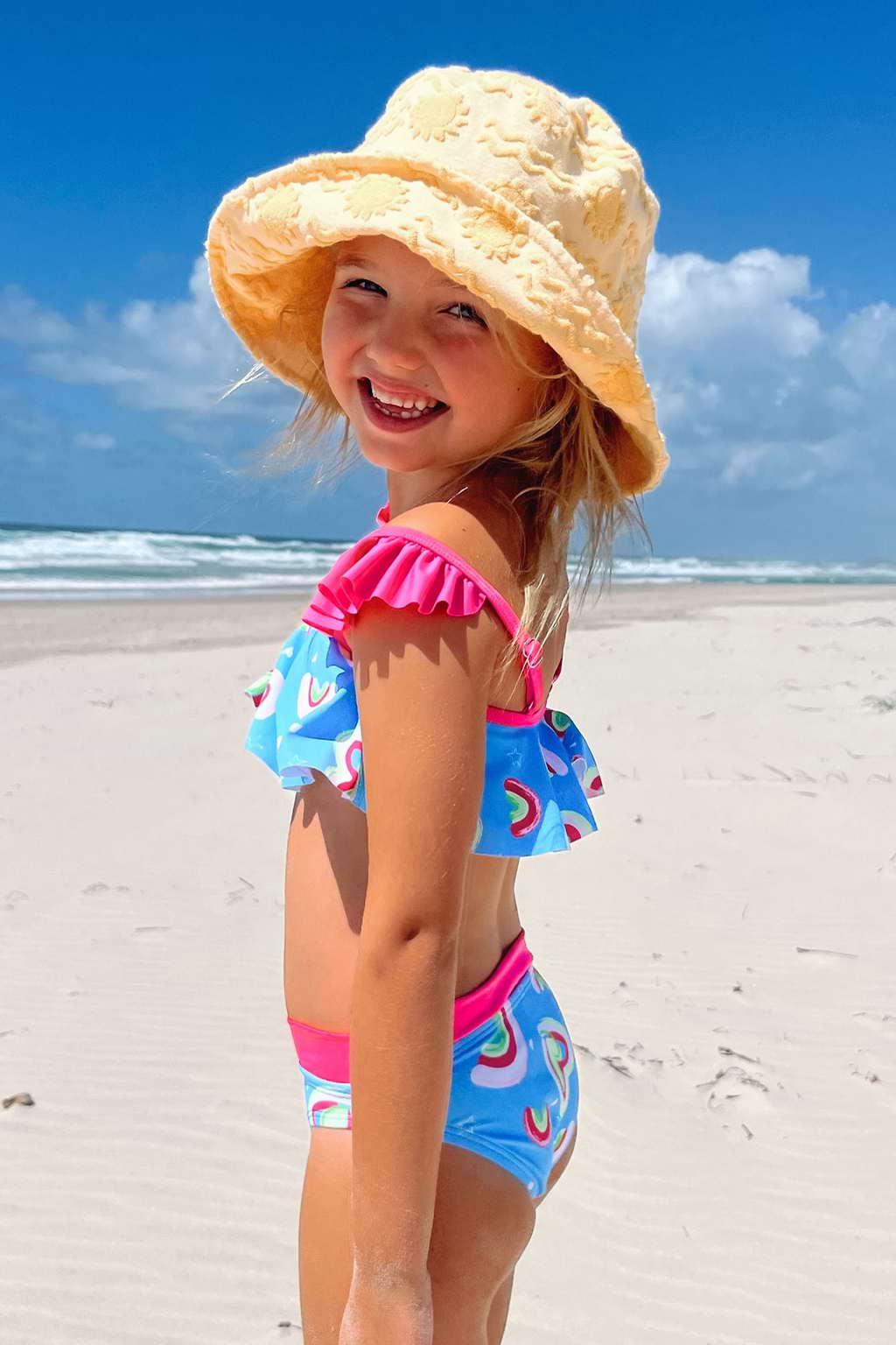 Girls Banded Ruffled & Standard waist Bikini Set
