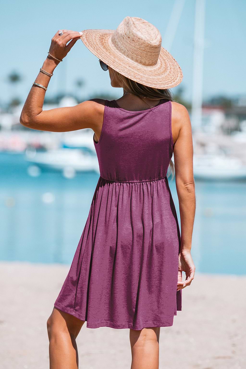 Heathered Knit Skater Dress