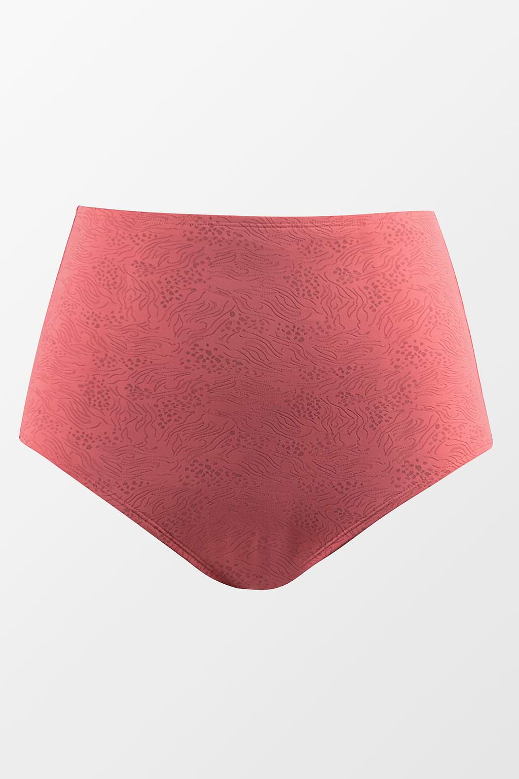 Braguitas de bikini de talla grande y cintura alta con textura abstracta