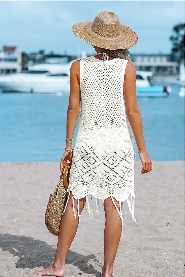 knit tassel dress Asymmetric Tassel Detailed Sweater Rib Dress Whim