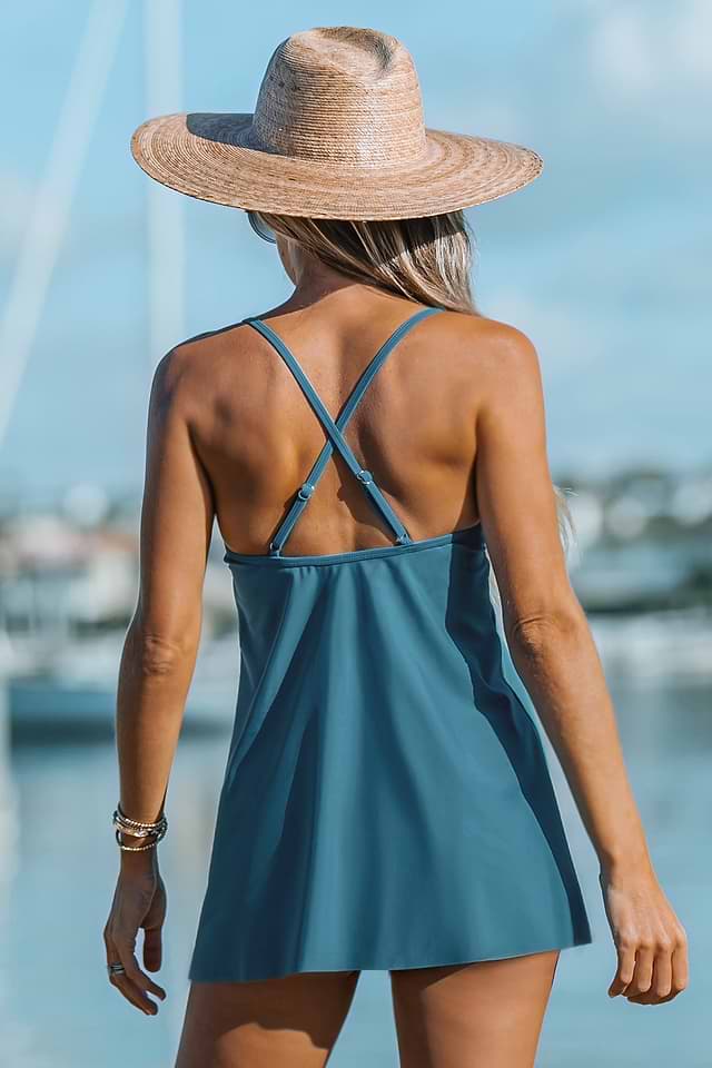 open lace back dress One Shoulder Swim Dress Backless One Piece Swimsuit Black Bathing Suit M