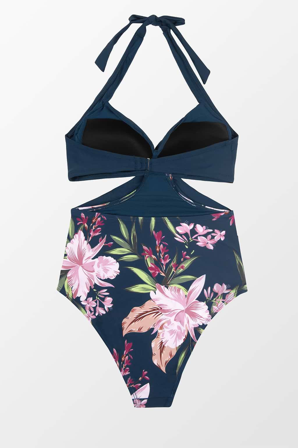 Maillot de bain une pièce à découpes sur le devant enveloppant