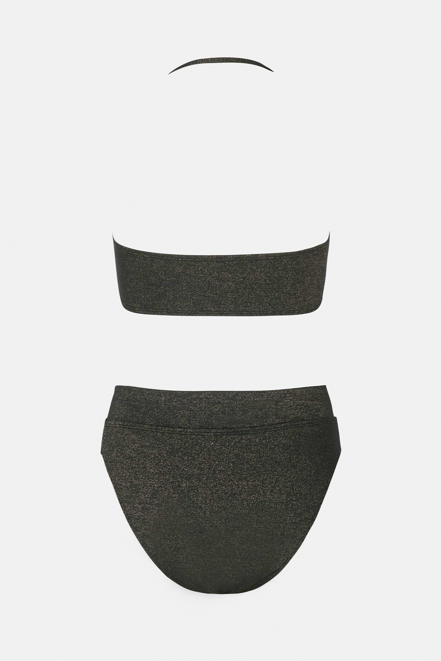 Sparking Lurex O-Ring Bandeau & Cheeky Bikini Set