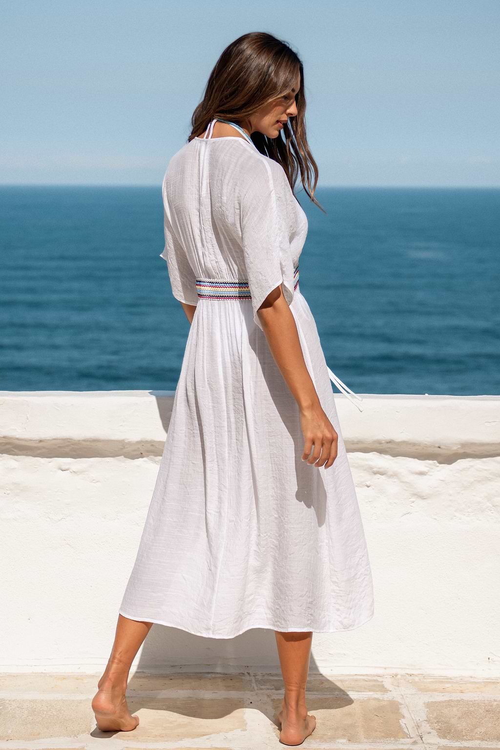 Multicolored Lace Tassel Cover-Up Duster Kimono