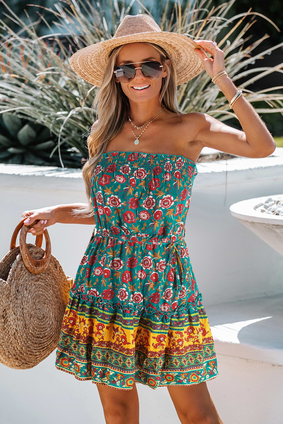 Floral Paisley Print Sleeveless Dress