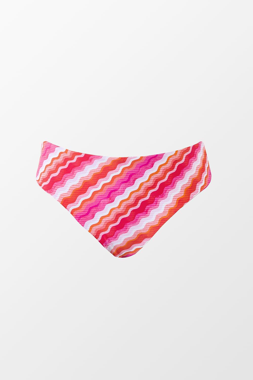 Red Textured Reversible Hipster Bikini Bottoms