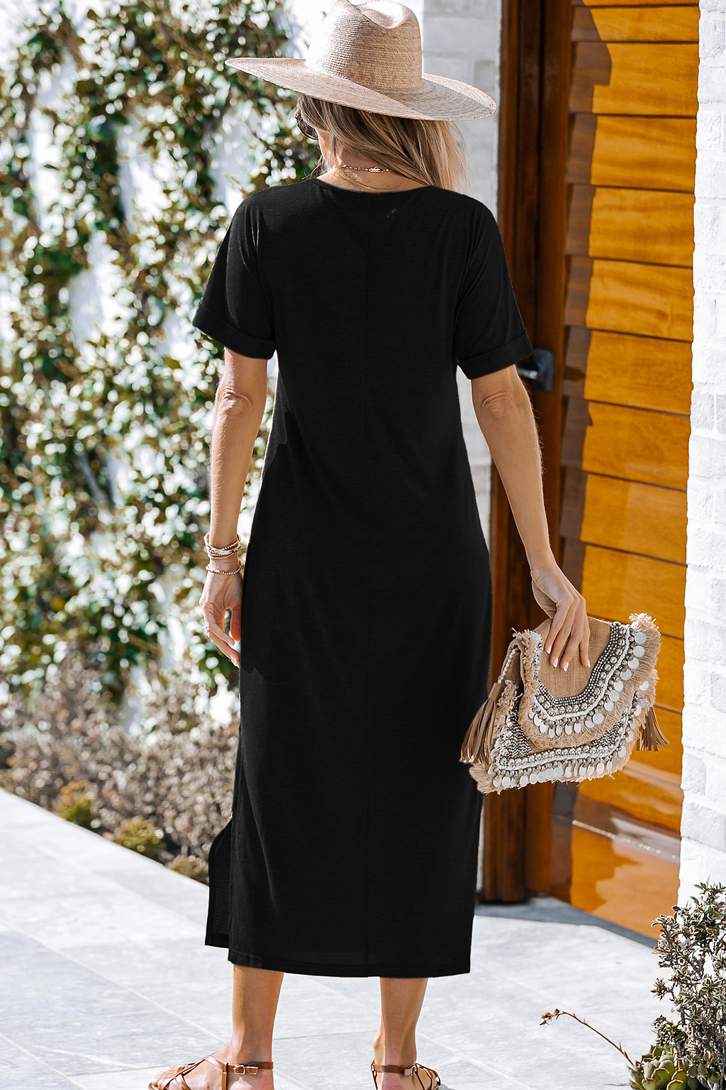 Breezy Leg Slit Midi Dress