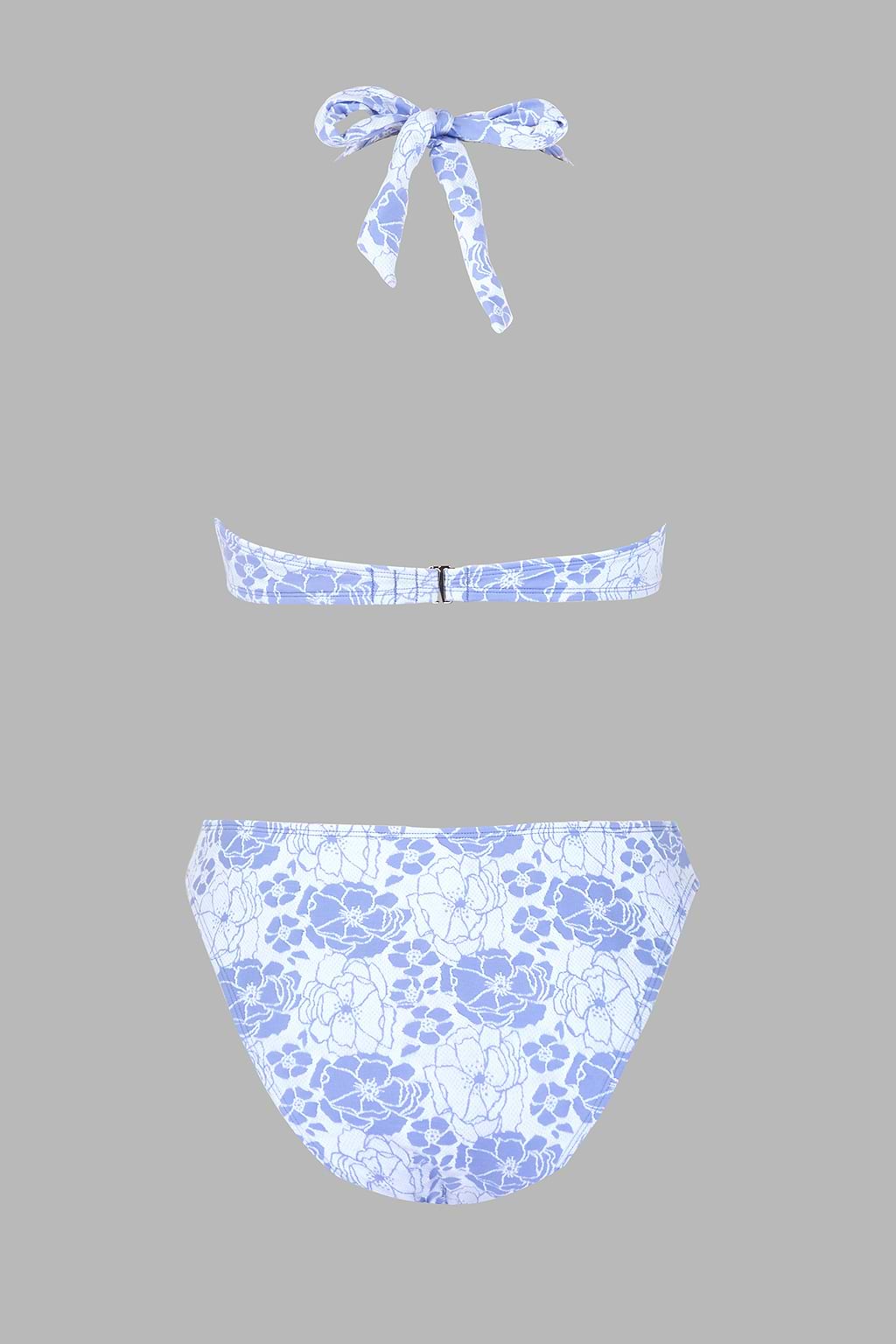 Dreamlike Jacquard Heart-Ring Halter & Cheeky Hipster Bikini Set