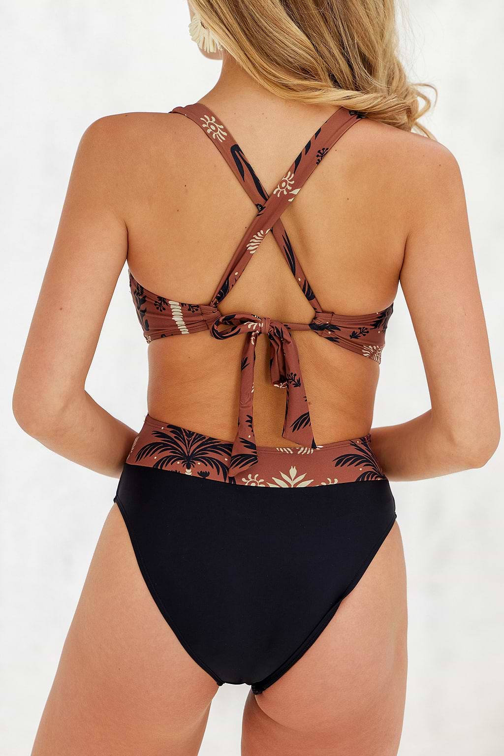 Keep Palm Plunge Cutout Cheeky One Piece Swimsuit