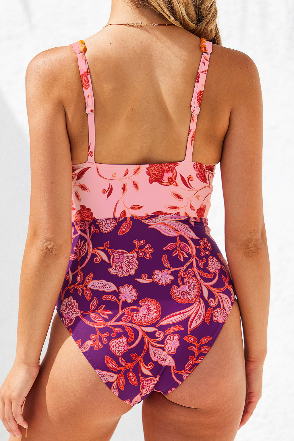 Paisley Badeanzug mit Muschelstich