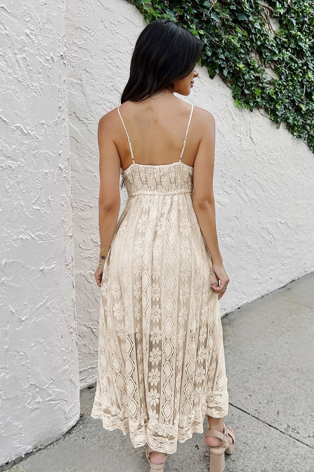 Astrid Sleeveless V-neck Tassel Ruching Dress