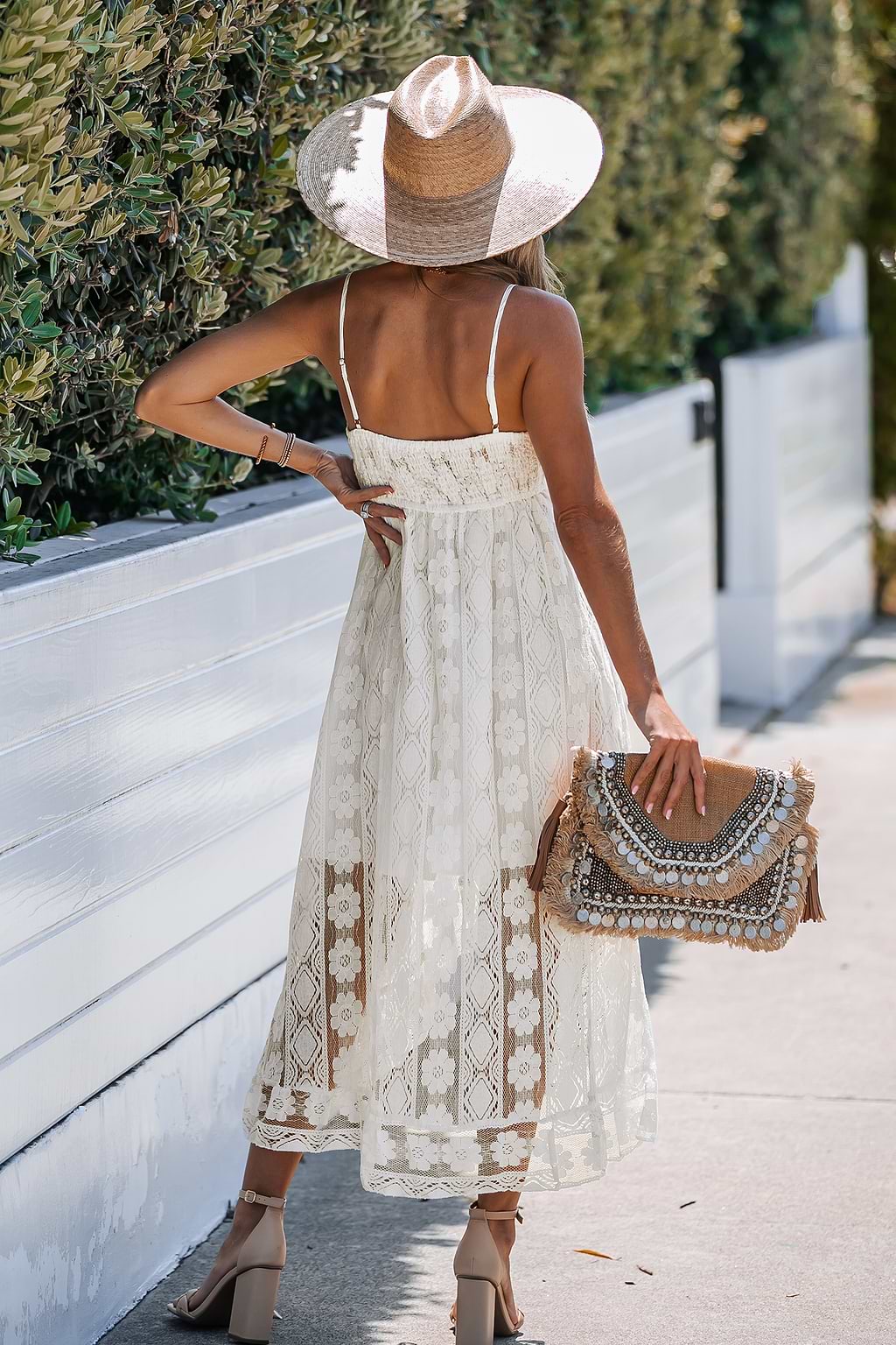 Ariya V-neck Lace Up Slip Dress