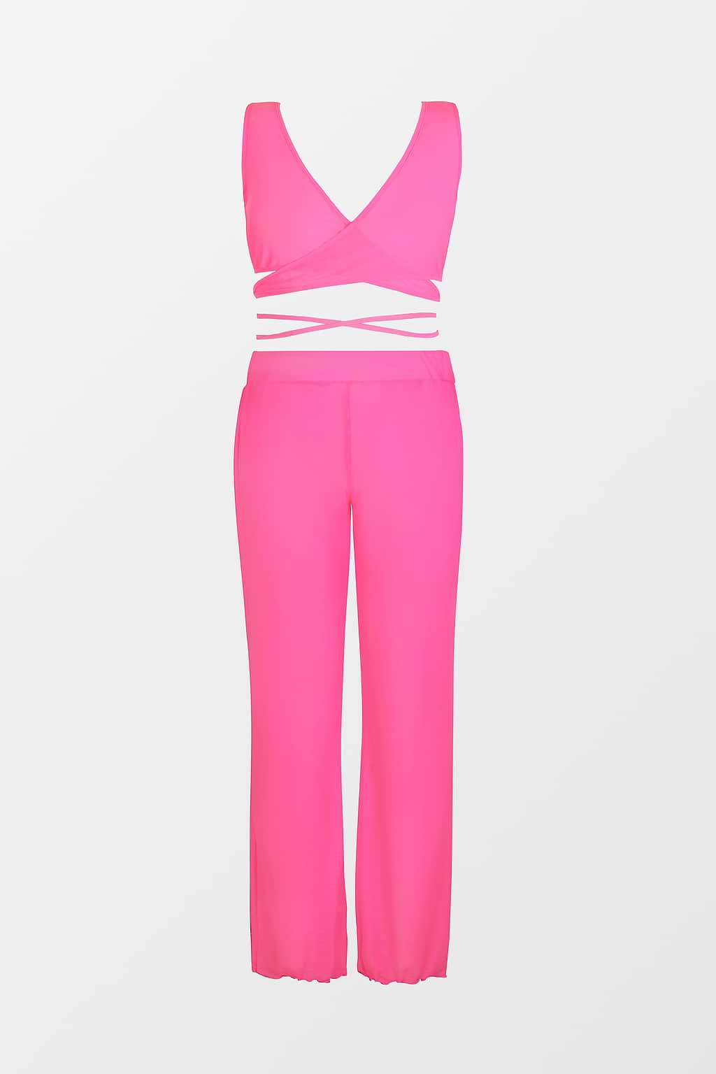 Love Los Angeles Lace Crop Top & Merrow Edge Plus Size Pants Set