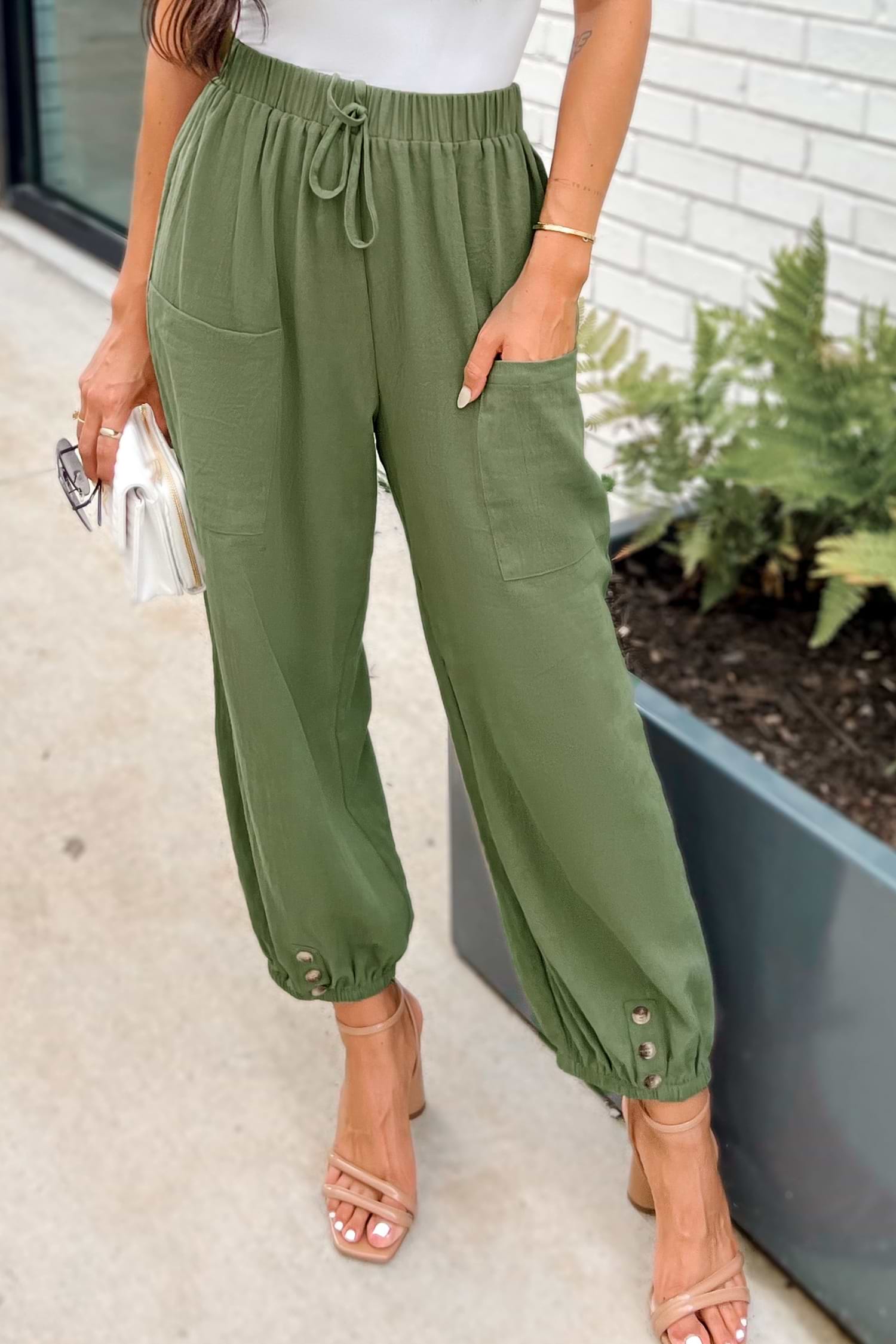 パンツ GIANLUCA CAPANNOLO Drawstring High Waist Joggers