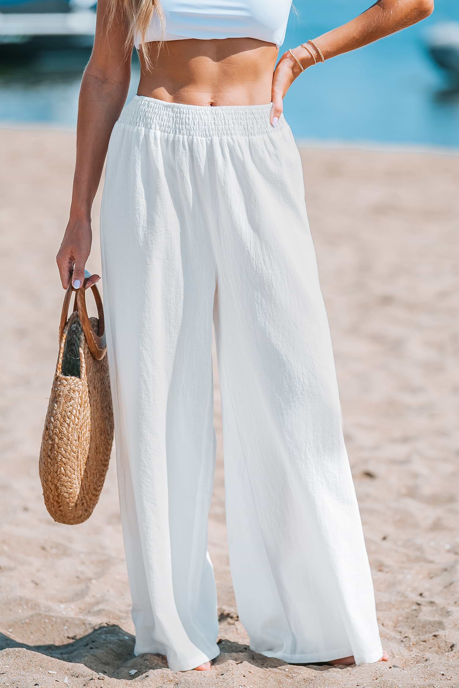 その他 komachi Sunshine Smocked Cover-Up Pants