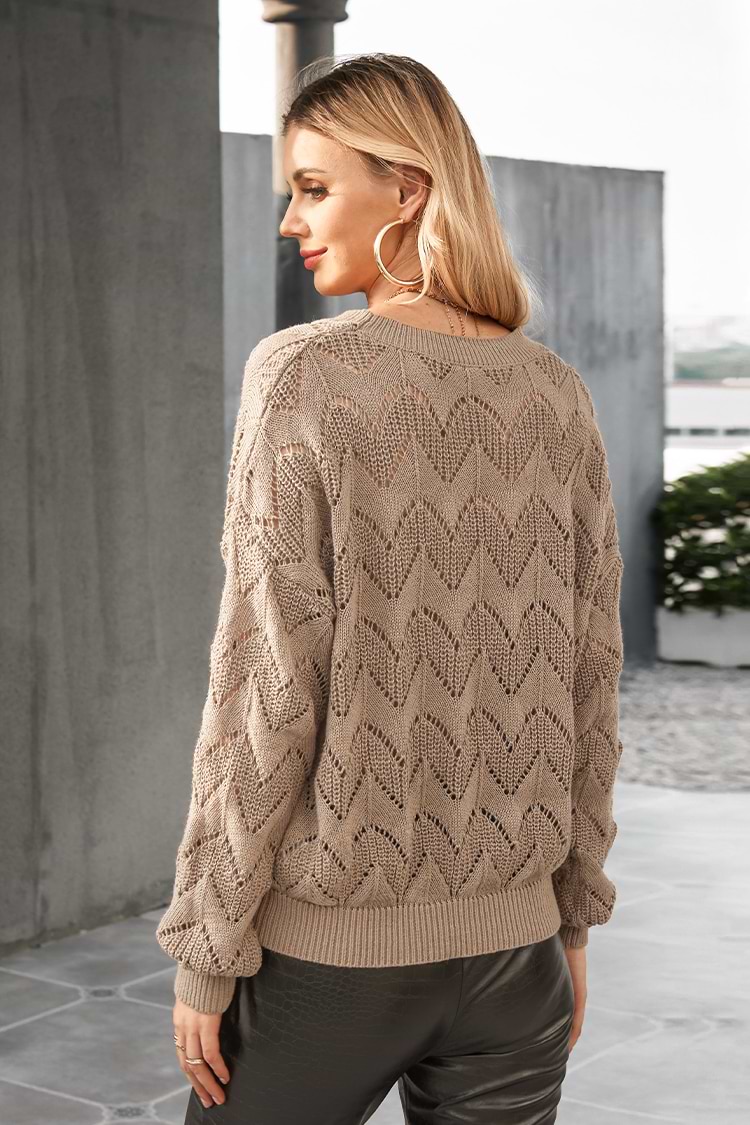 Viola Crochet Knit Oversized Sweater