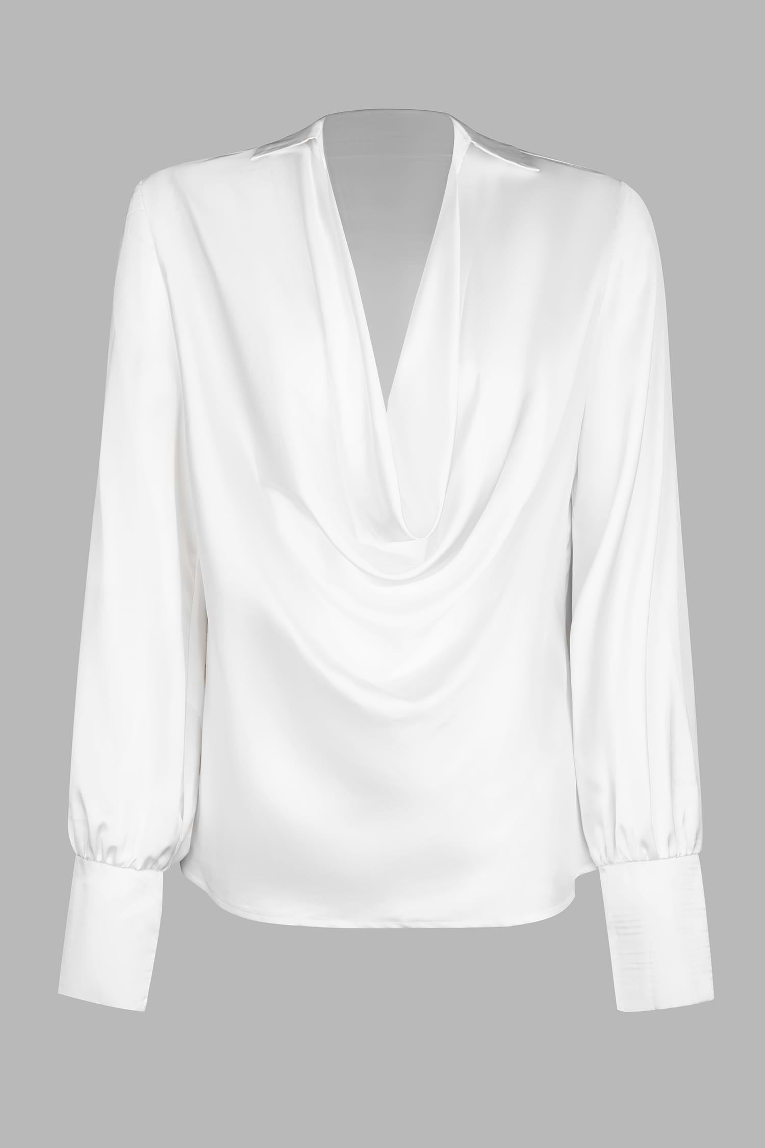 Let's Party Satin Drape Neck Blouse
