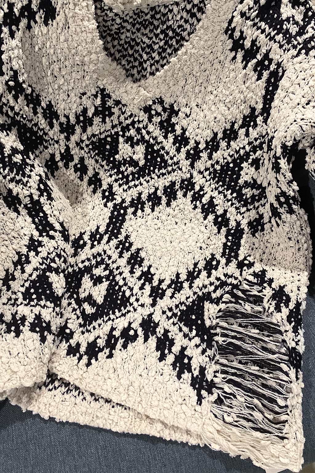 Cooler Daze Abstract Argyle Sweater