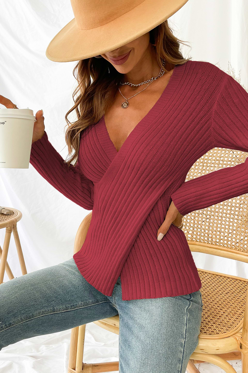 Classic Cozy Rib Wrap Sweater