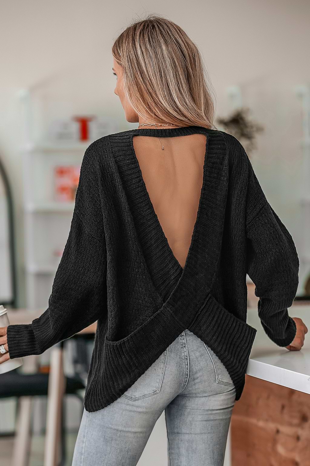 Influencer Edits Warm Hugs Drop Sleeve Sweater
