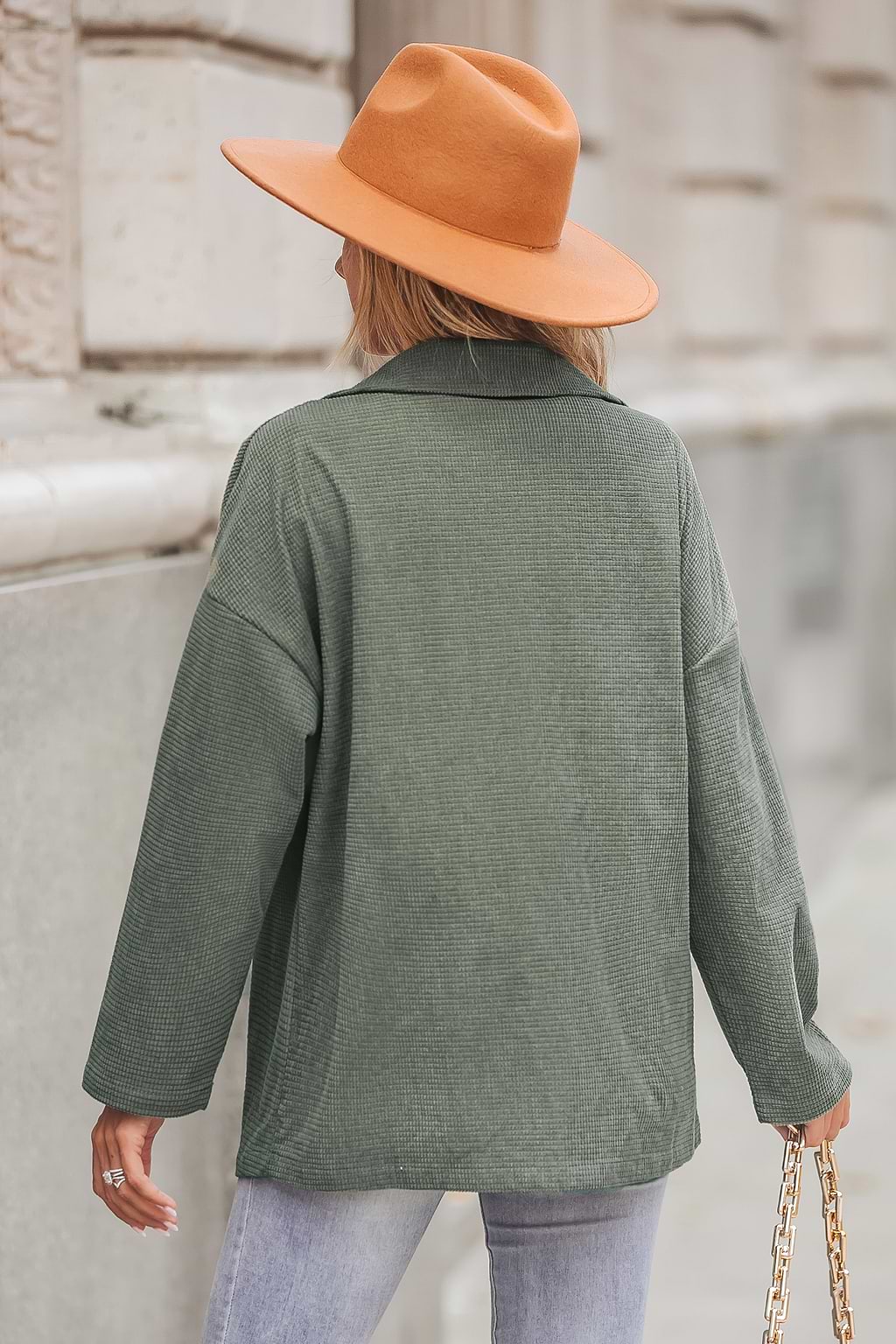 Chaqueta de manga caída con botones delanteros Cooler Daze