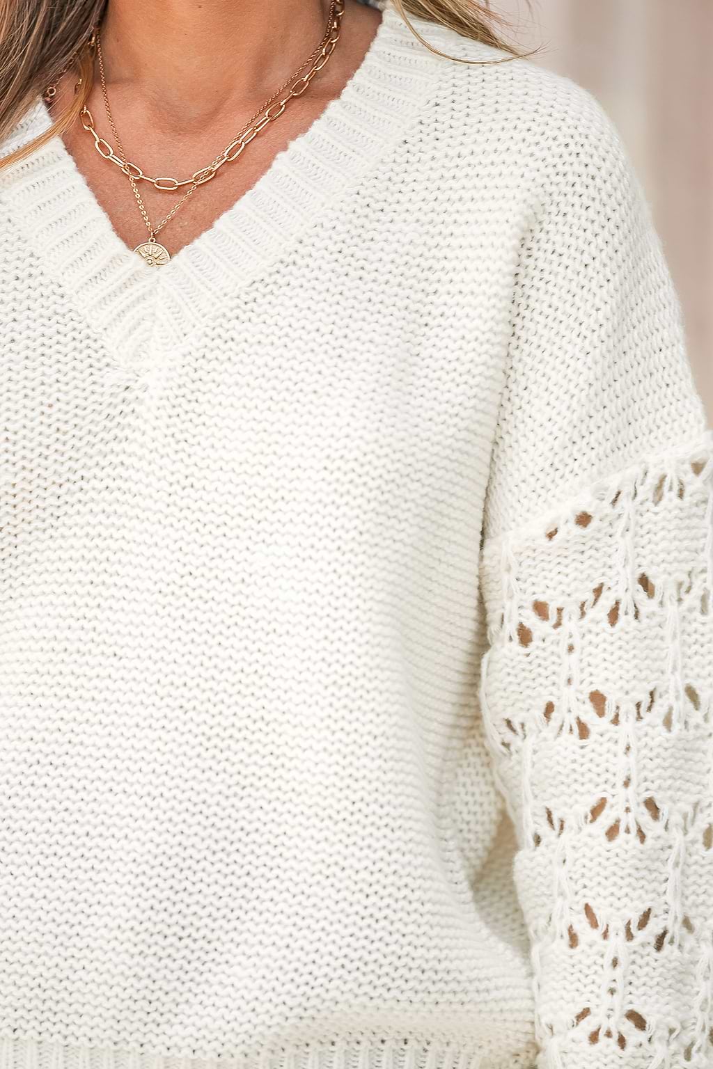 Influencer Edits Autumn Leaves Cutout Sweater