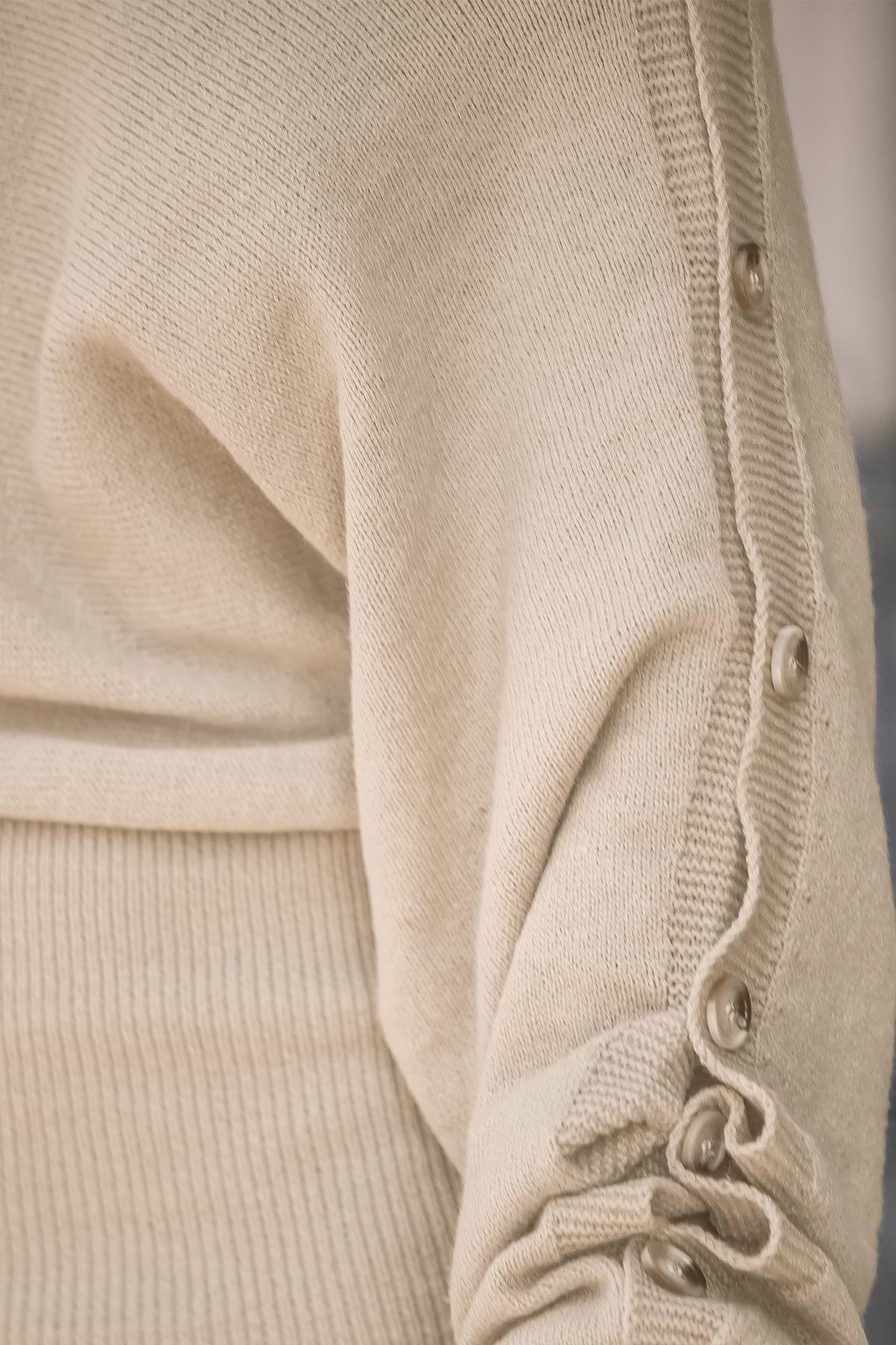 Influencer Edits Cozy Forecast Rib Buttoned Mini Dress