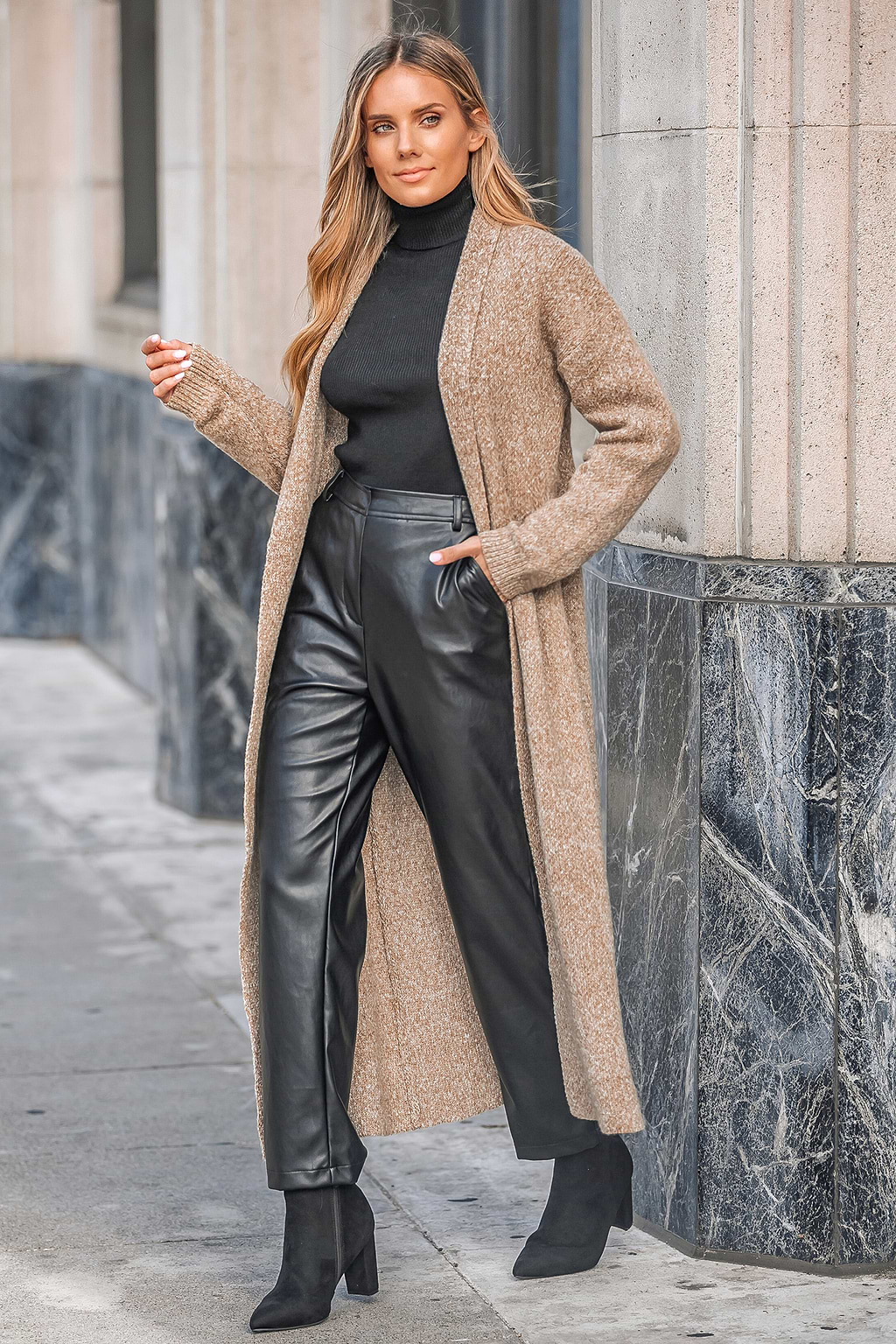 Influencer Edits Autumn Air Open-Front Duster Cardigan