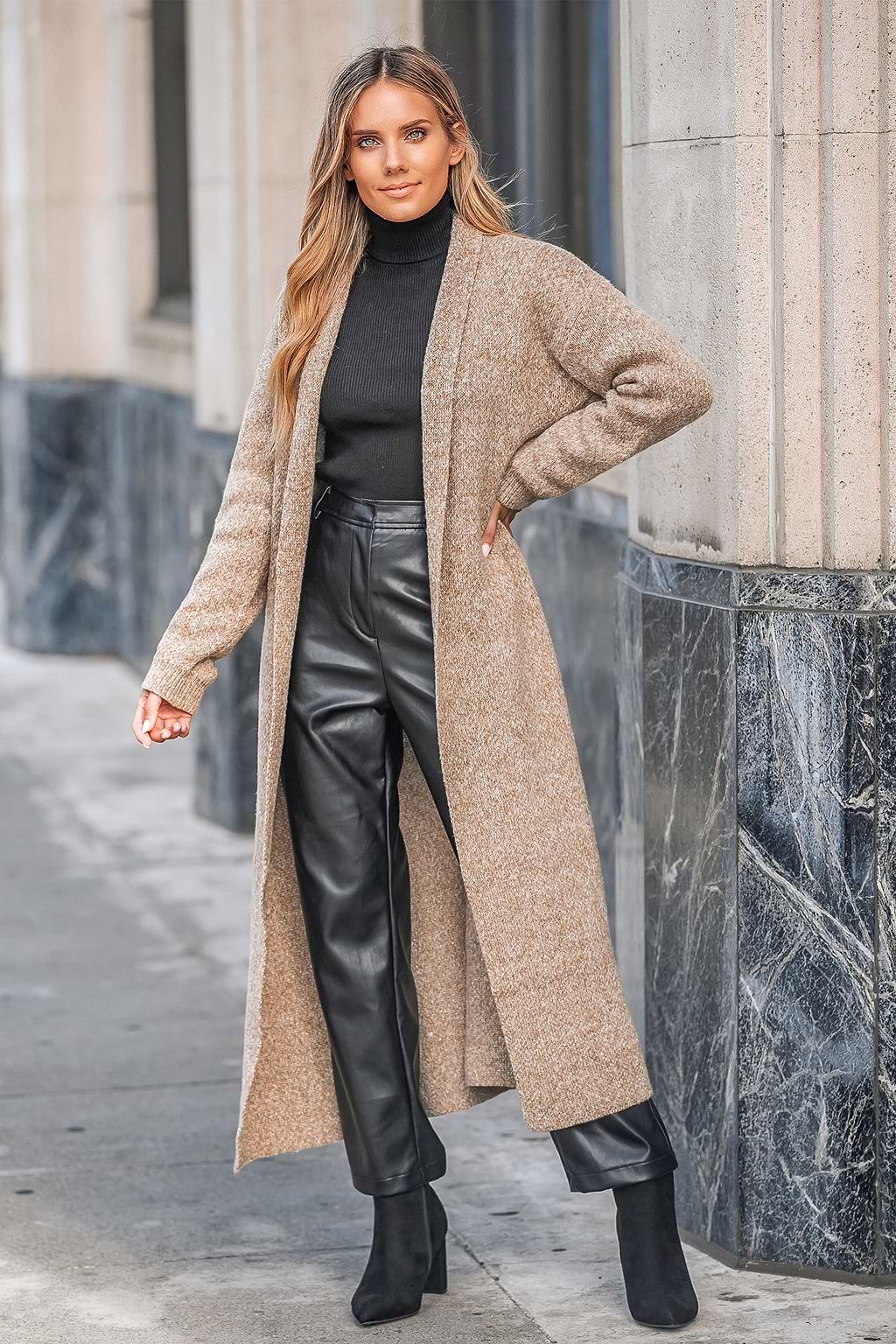 Influencer Edits Autumn Air Open-Front Duster Cardigan
