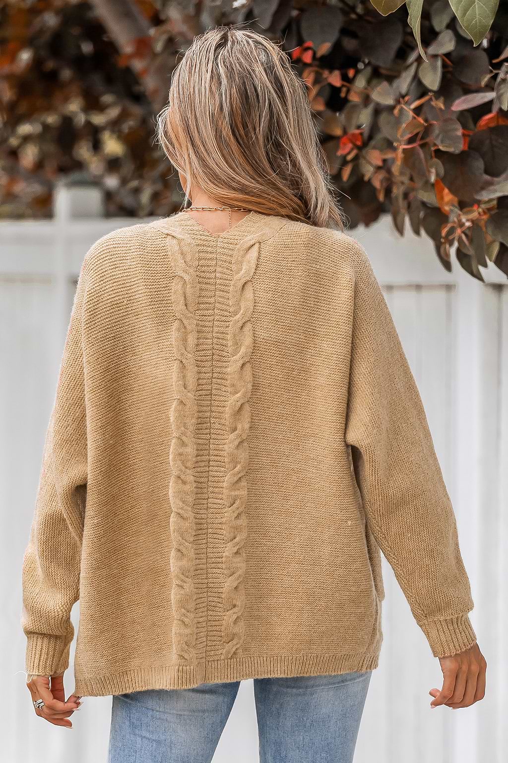 Cardigan ouvert en tricot épais