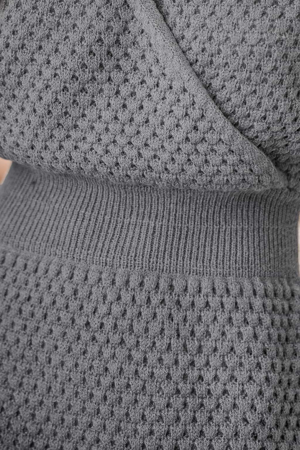 Influencer Edits Classic Cozy Honeycomb Knit Sweater Dress