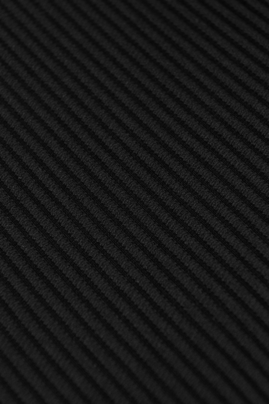 Black Rib Plunge Tummy Control One Piece Swimsuit