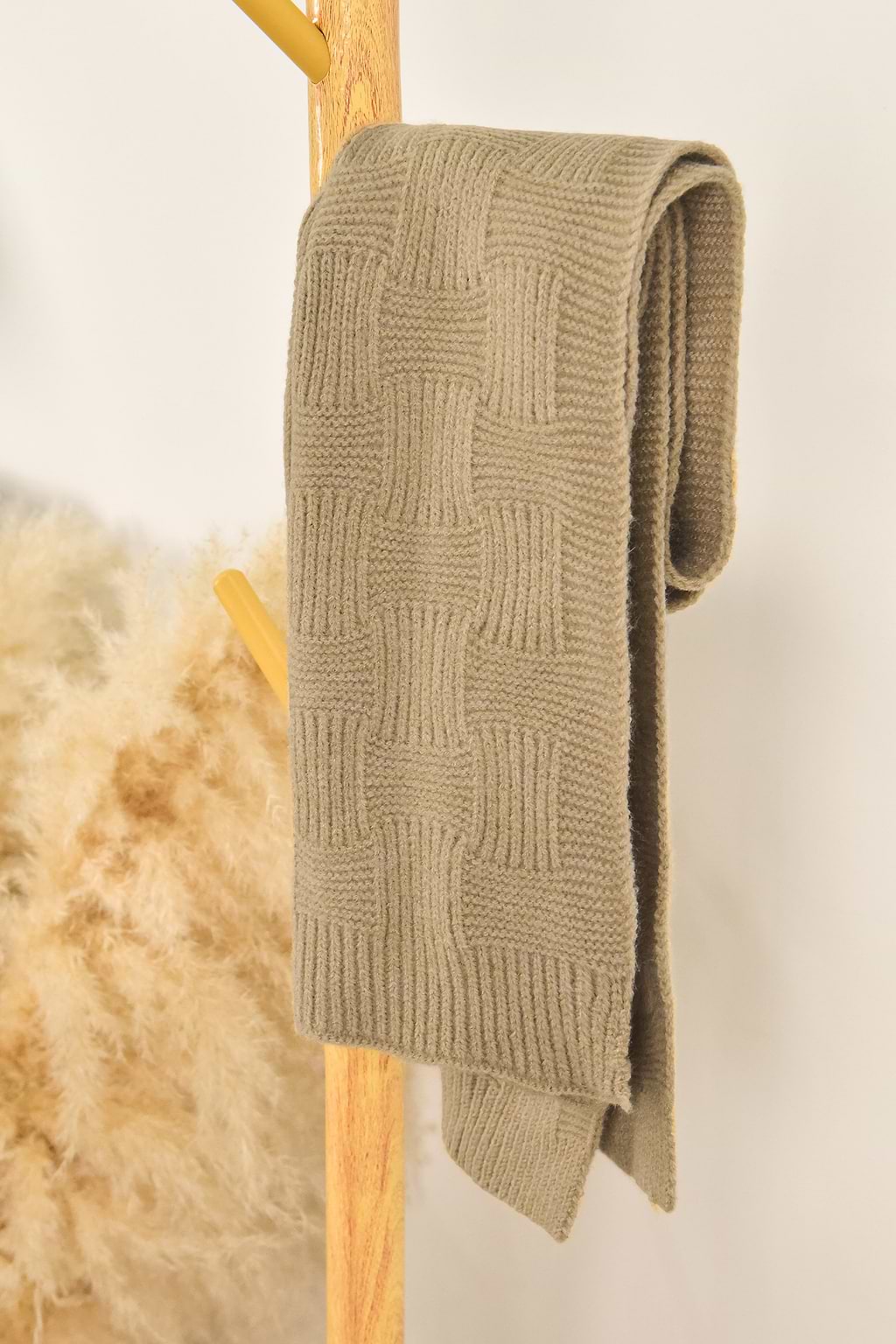Camel Ribbed Scarf