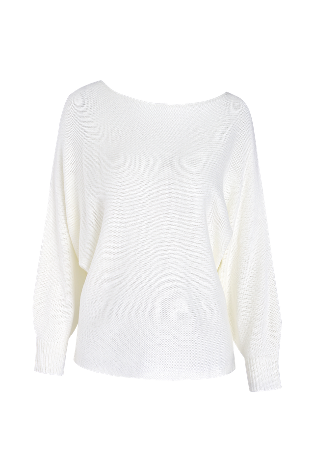 ONE SHOULDER WIDE KNIT TOPS アイボリー Ivory Crochet One-Shoulder Sweater