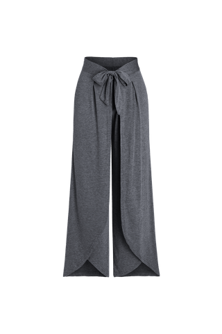 Knotted Sash Belt Wide-Leg Pants