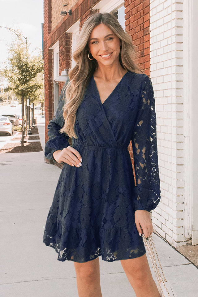 chinese dress ladies Alexis Contrast Lace Dress – Haute & Rebellious main image 1