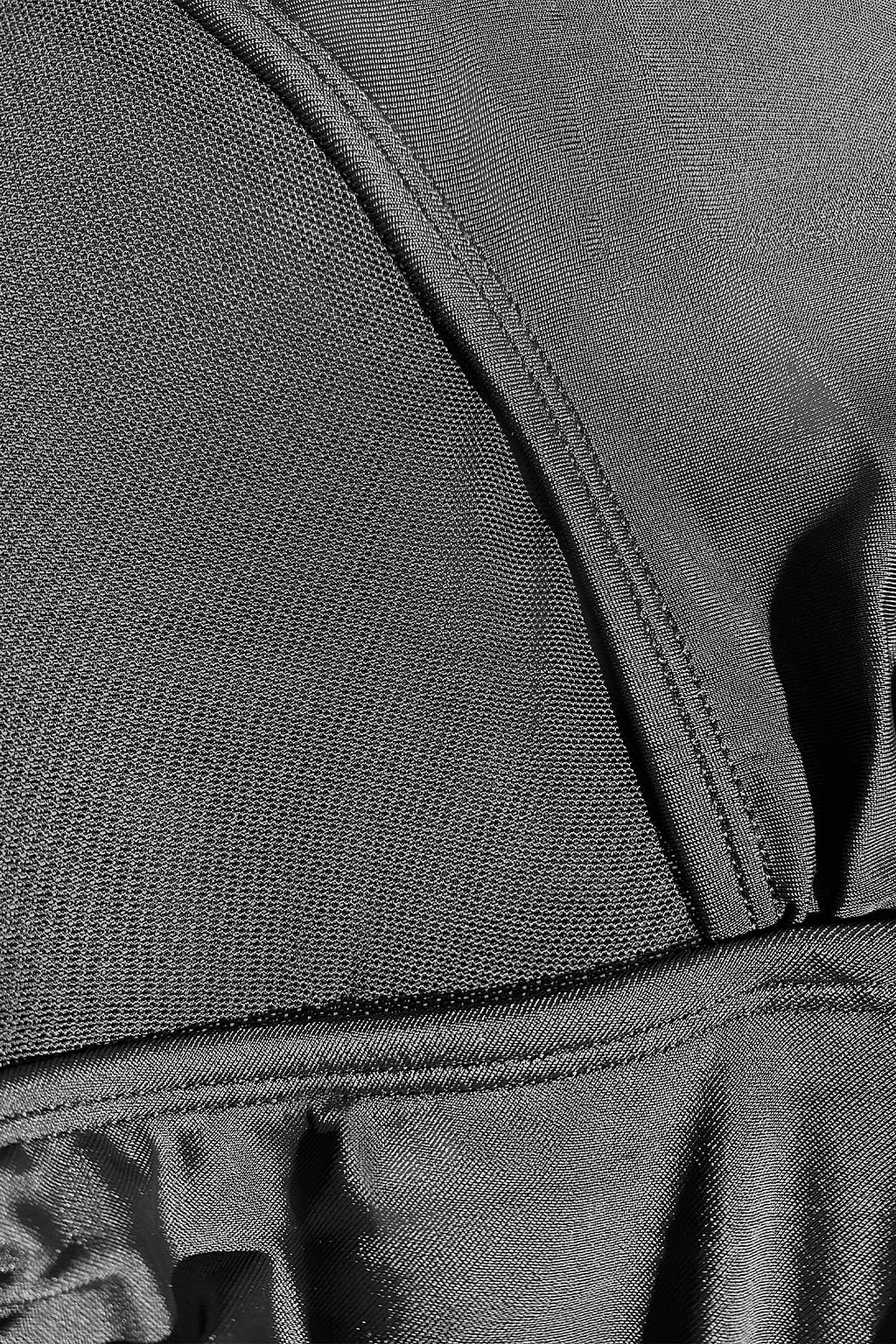 Emerge Mesh Backless Black One Piece Swimsuit