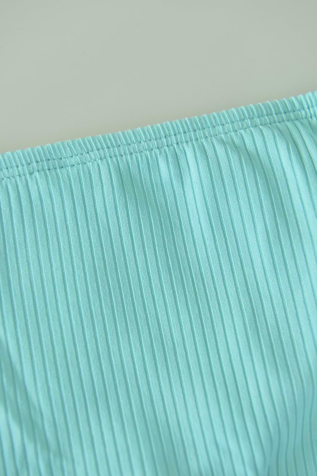 Nature Trip Texture Tunneled Cutout Bralette And Classic Hipster Set