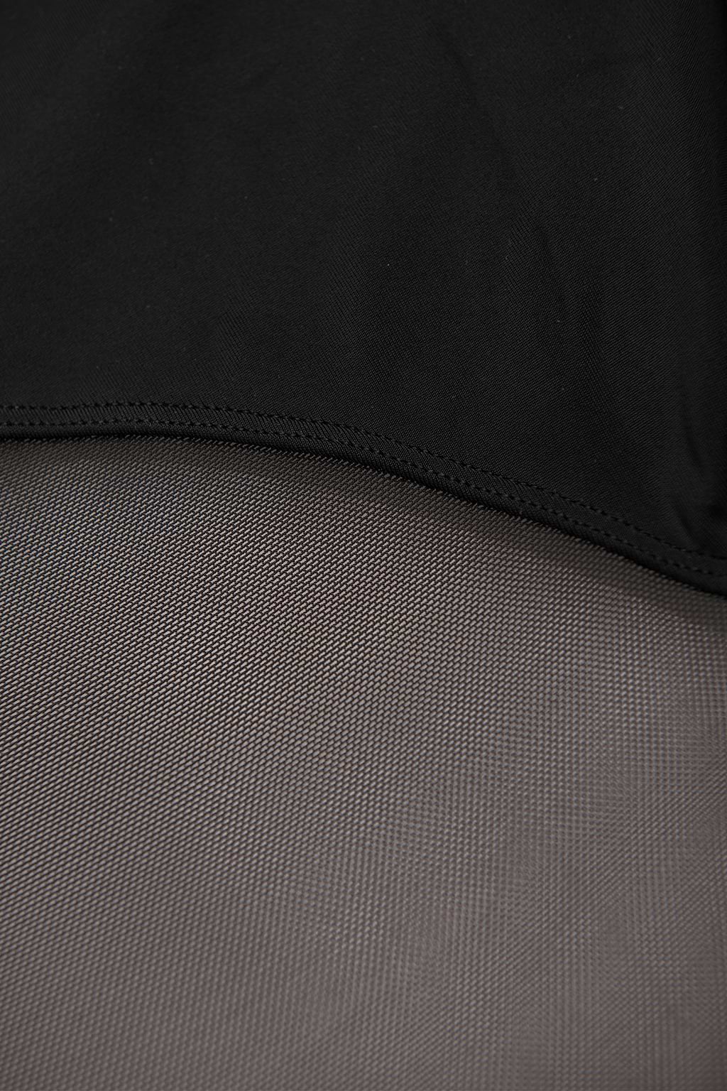 Mesh Plunging Halter One Piece Swimsuit