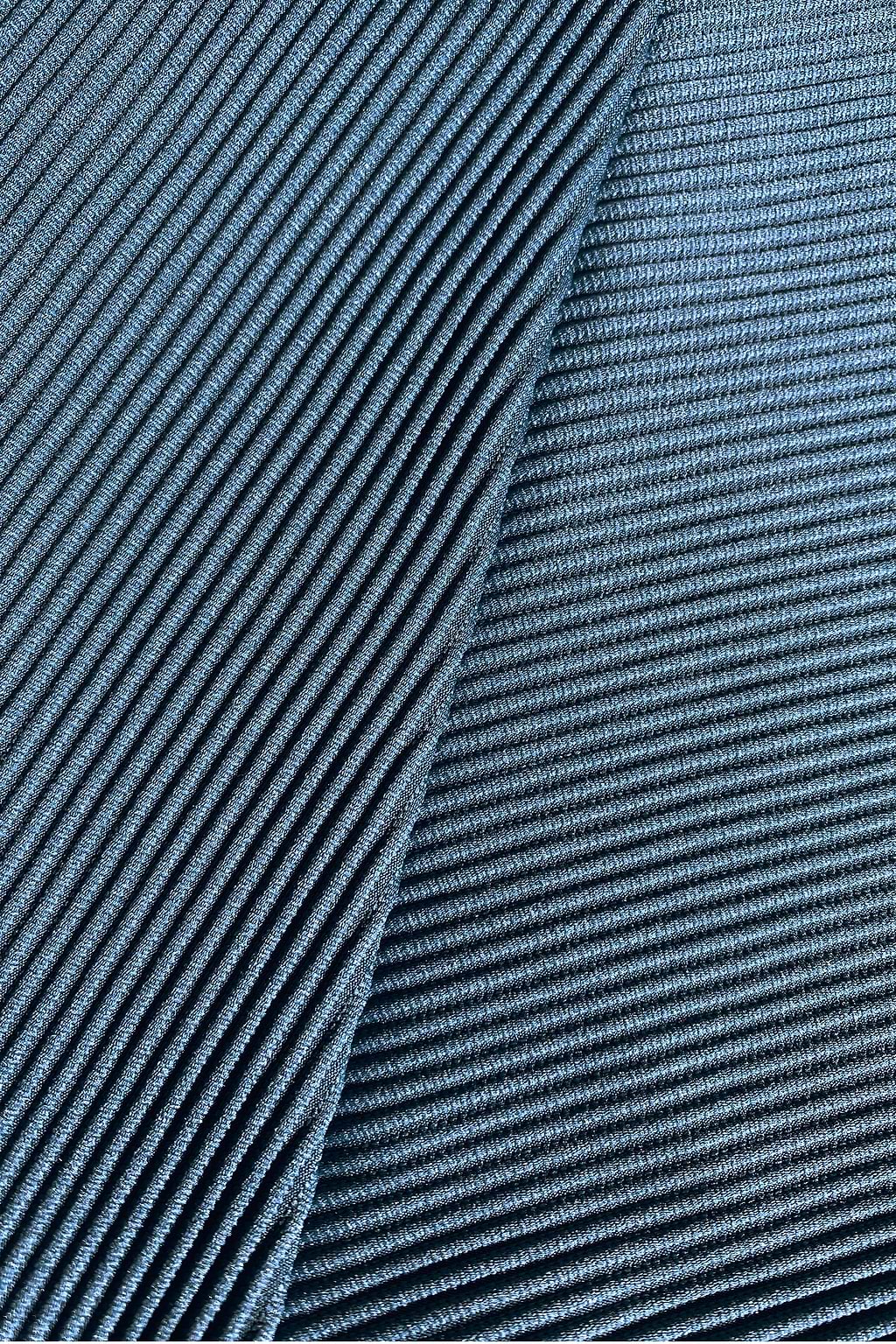 Blue V-Neck Paneled Tummy Control One Piece Swimsuit