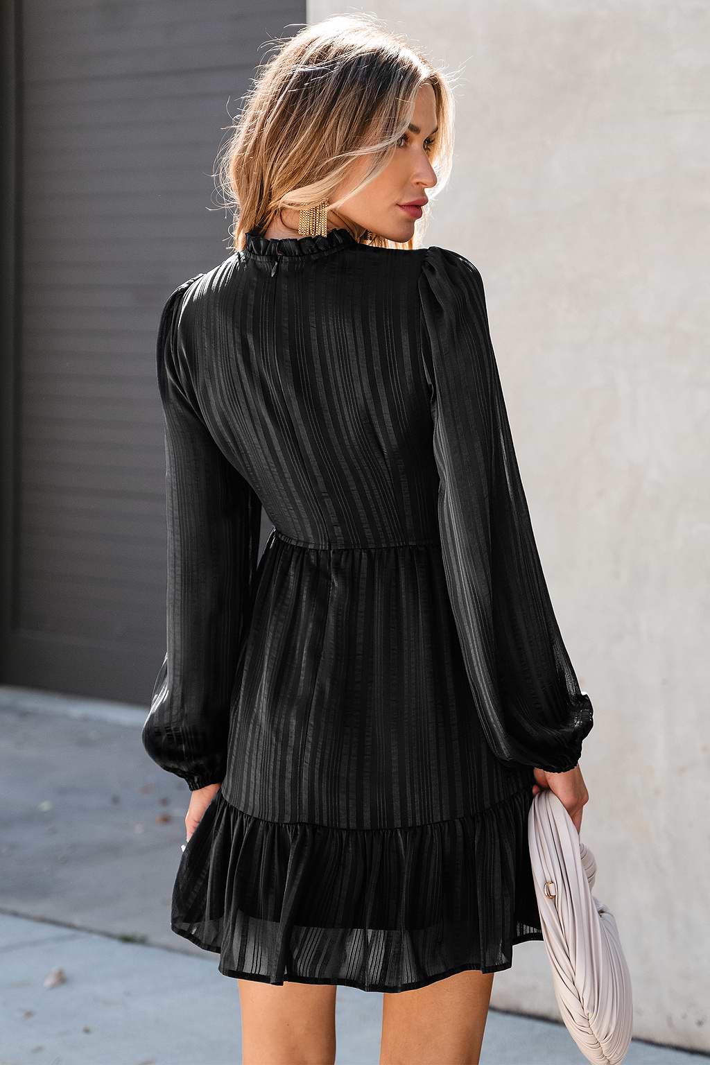 Smocked Bishop Sleeve Tiered Dress