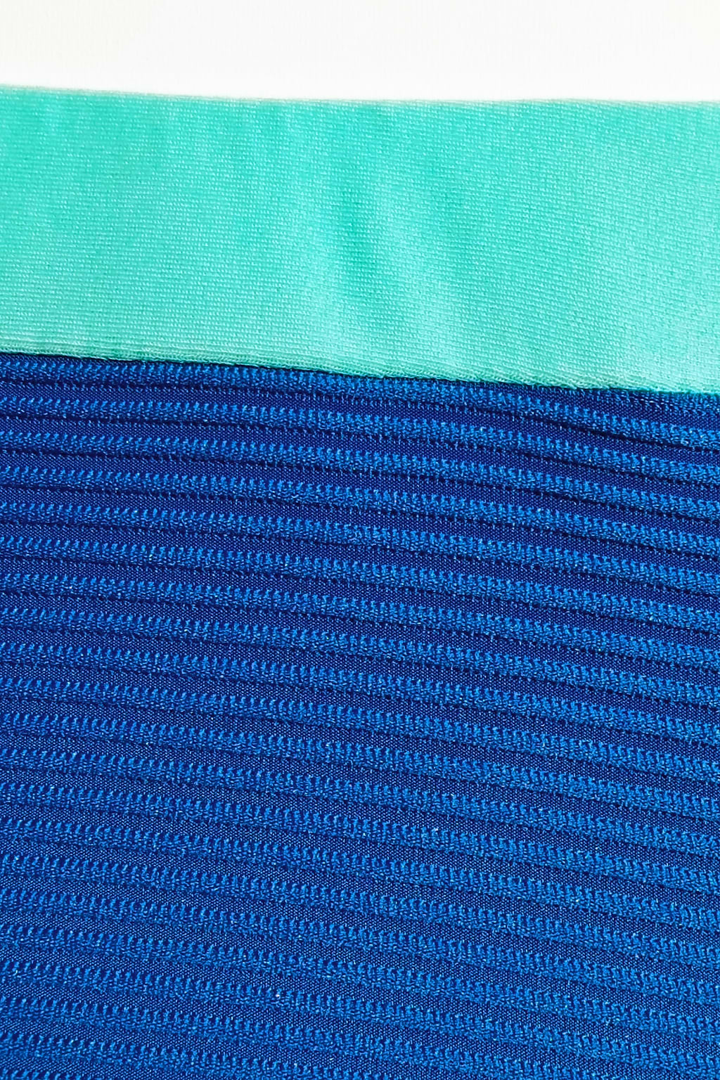 Sunny Blue Colorblock Bralette & Banded High Waist Bikini Set