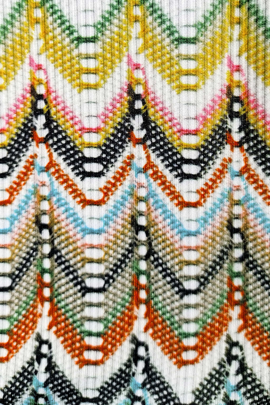 Chevron V-Neck Triangle Top & O-Ring Bikini Swimsuit