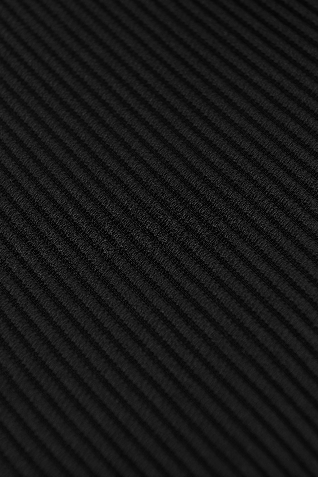 Black Rib Plunge Tummy Control One Piece Swimsuit