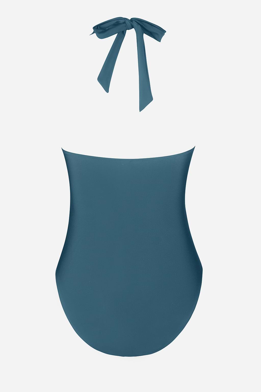 Maillot de bain une pièce ruché et torsadé sur le devant à col licou