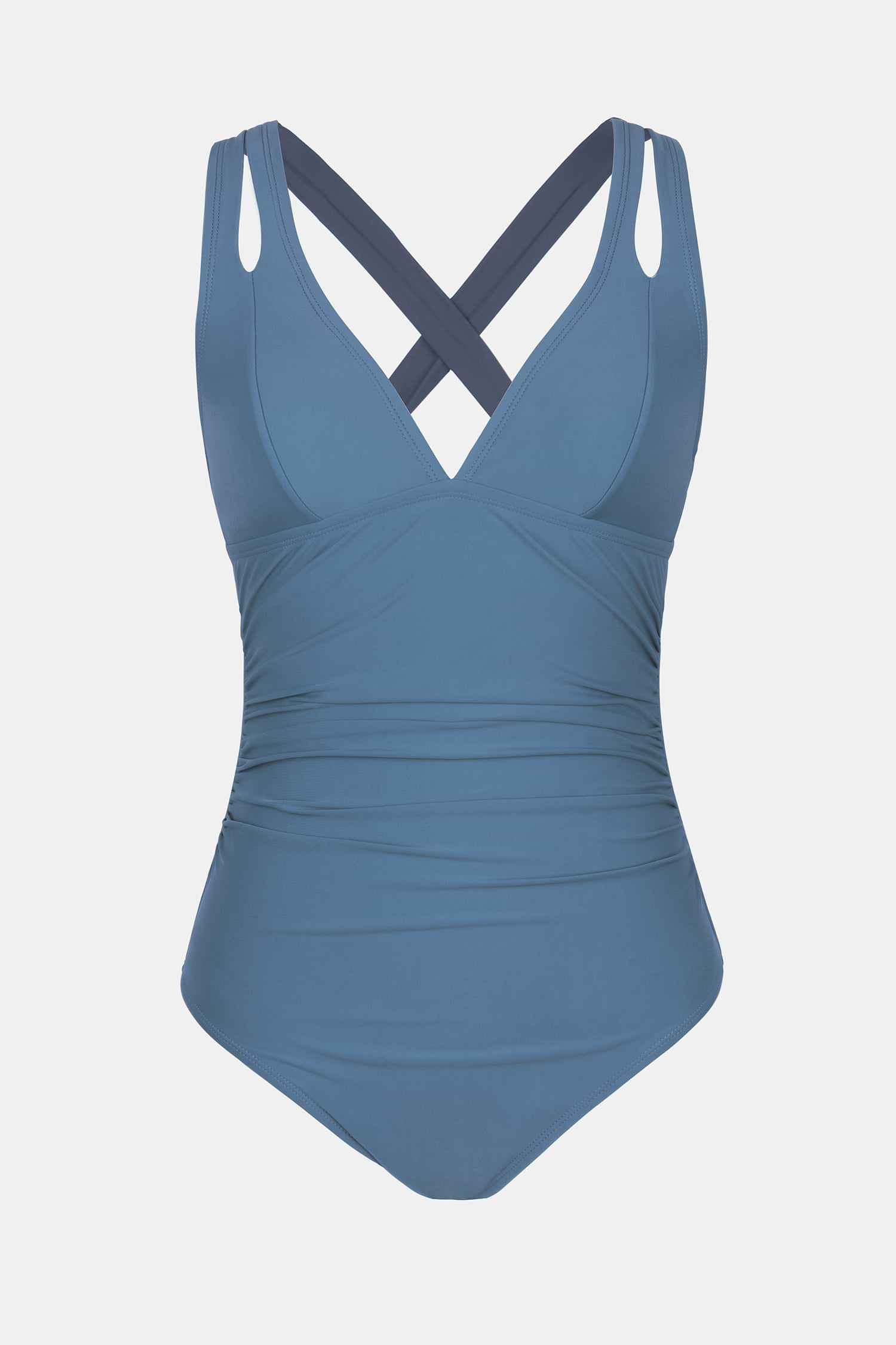 Plunge Cross Tie Back One Piece Swimsuit