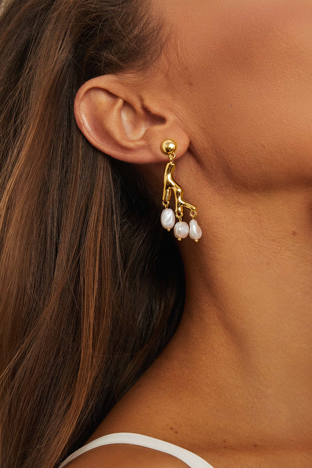 Abstrakte Kunstperlen-Tropfenohrringe